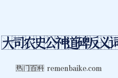 大司农史公神道碑反义词是什么意思的图片